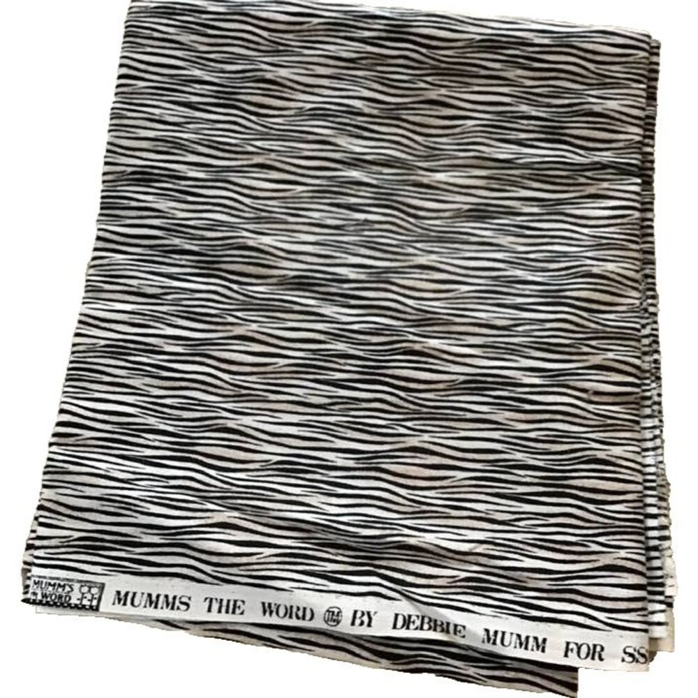 Debbie Mumms Word SSI Wild Tiger Animal Skin Print Fabric Material Quilt 2 Yds